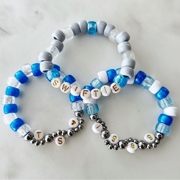 3 Taylor Swift Friendship Bracelets Glow in the Dark 1989 Version The Eras Tour - Picture 2 of 2